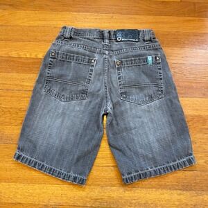 VTG 00s Southpole Blue Tab Kids Denim Shorts Gray Size 10 Relaxed Fit Baggy y2k